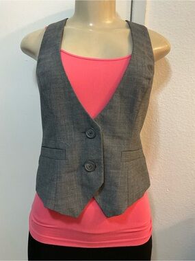 Express Women's grey office siren Vest size 4